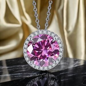 Certified Sakura Pink Pendant Necklace